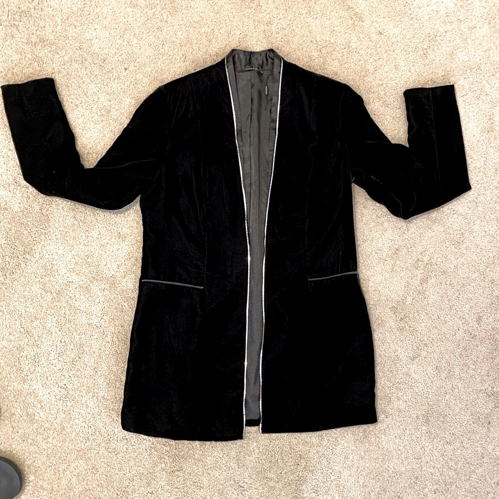 Tahari Black Velvet Blazer